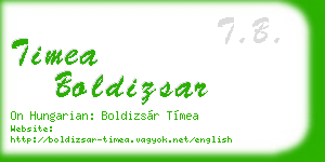 timea boldizsar business card