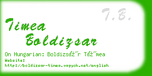 timea boldizsar business card